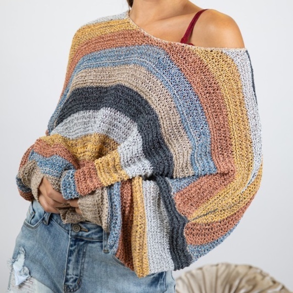 Oversized Color Block Sweater - Picture 5 of 5